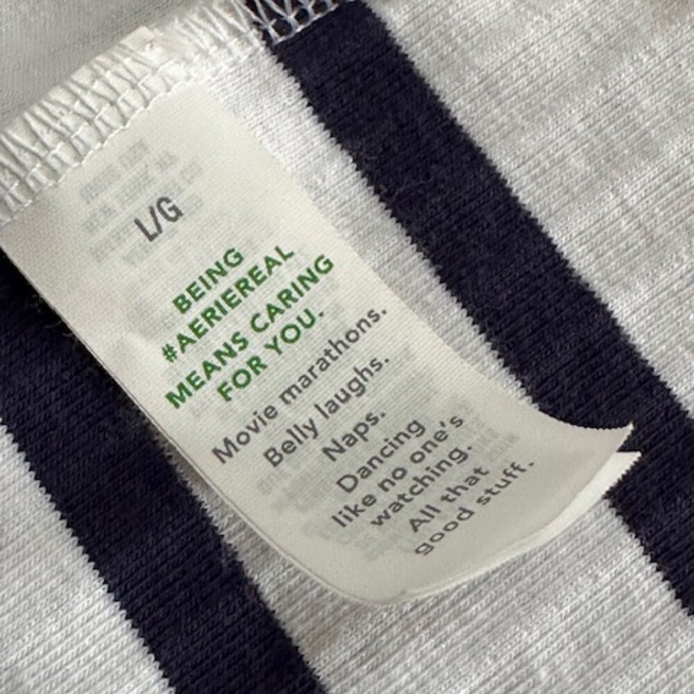 Aerie Ribbed Navy & White Striped Button Front Midi Dress Camisole Straps Size L - Picture 8 of 13